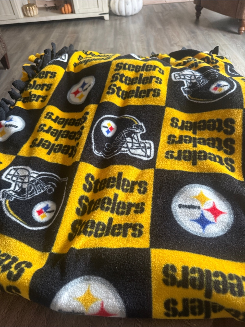 Pittsburgh Steelers Fleece Throw Blanket - Black & Gold
